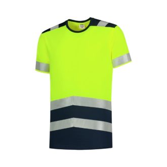 T-Shirt High Vis Bicolor-fluoreszkáló sárga