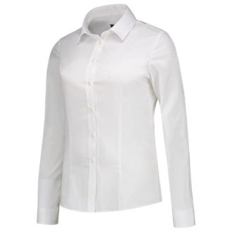 Fitted Stretch Blouse-fehér